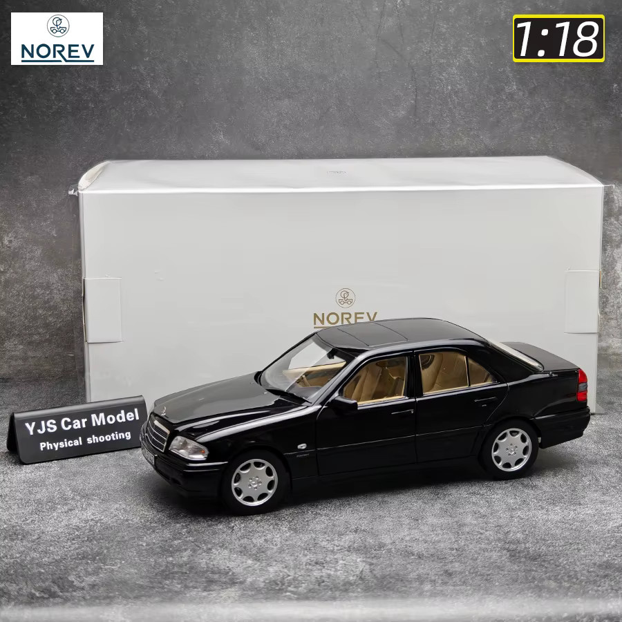 NOREV Benz C-Klasse W202 C200 1997, Druckgussmodell, 1:18, schwarz - Bild 3