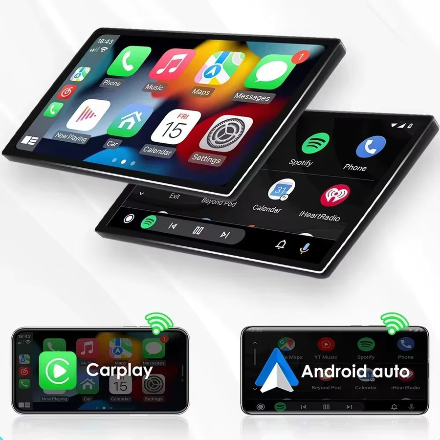 Hizpo Universal 1 Din Autoradio mit 360 Grad drehbarem Bildschirm, Android Auto, CarPlay, GPS, Bluetooth, WIFI und FM RDS in Schwarz - Bild 5
