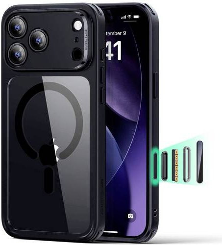 ESR MagSafe kompatible Schutzhülle für Apple iPhone 17 Pro in Schwarz und Transparent - Bild 1