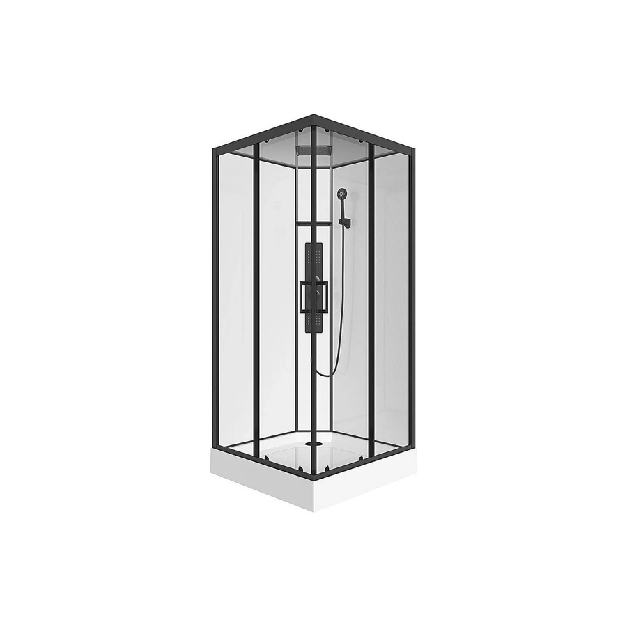Tanito Duschkabine Schwarz Weiß Breite: 90 cm - Bild 2