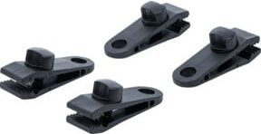 BGS Do it yourself Planen-Clips-Satz 80728, 4-teilig, Schwarz aus Kunststoff und Nylon - Bild 1