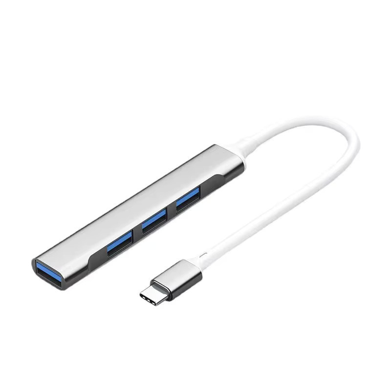 KaiAqua SB C HUB 3.0 USB-C Splitter Adapter 4-Port OTG Dockingstation in Silber und Weiß für MacBook Pro, Air, Laptop und PC - Bild 6