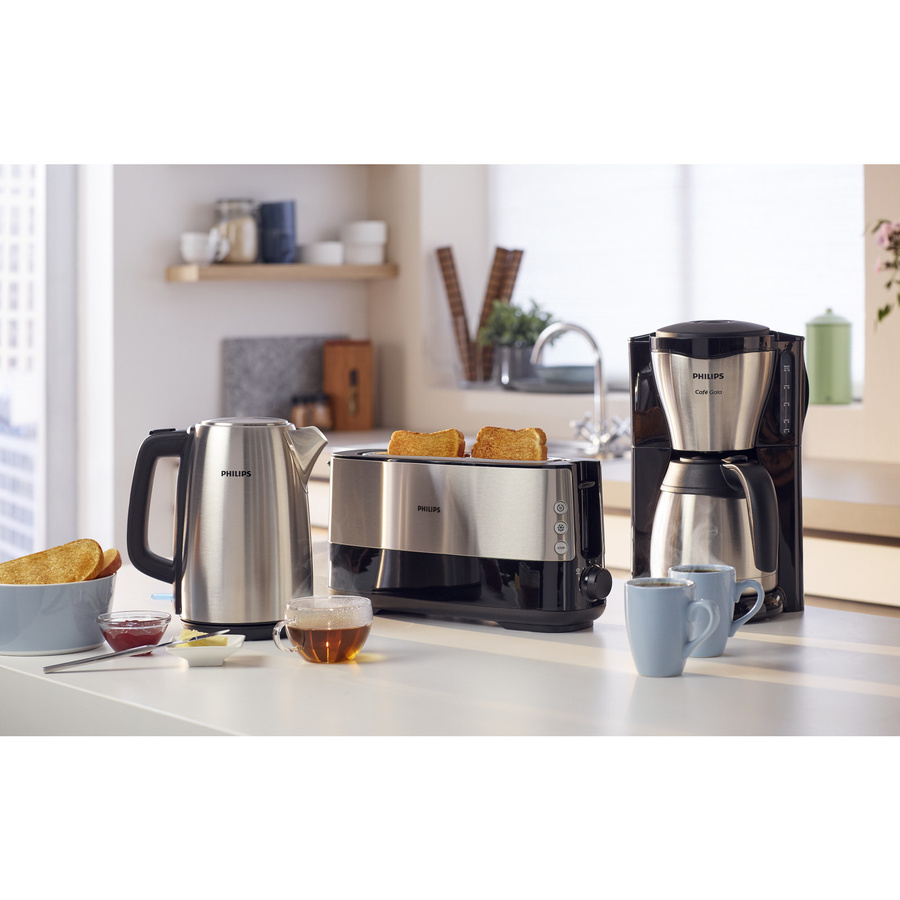 Philips Café Gaia HD7548/20 Filterkaffeemaschine mit Isolierkanne in Schwarz und Edelstahl - Bild 2