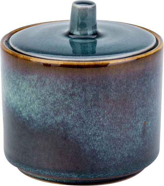 Cosy & Trendy Zuckerdose Quintana, Keramik, Blau, Durchmesser: 8 cm, Höhe: 8,5 cm, 6er Pack - Bild 1