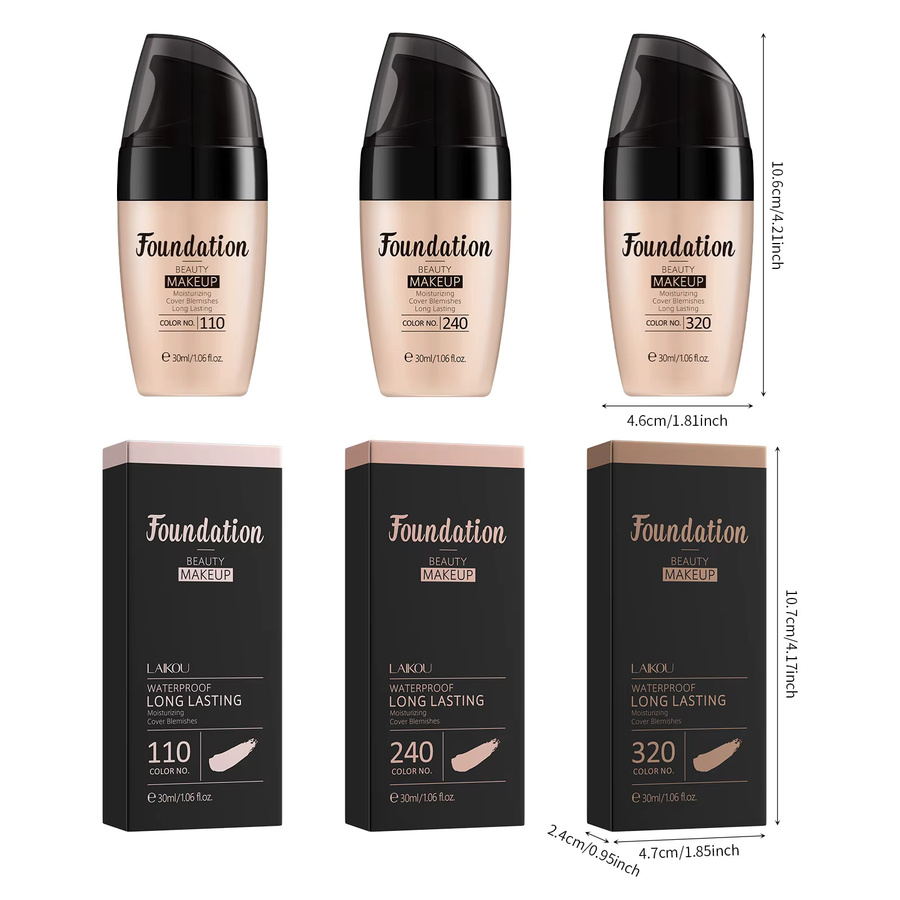 LAIKOU Foundation, Feuchtigkeitsspendend, Natürliches Finish, 30 ml - Bild 4
