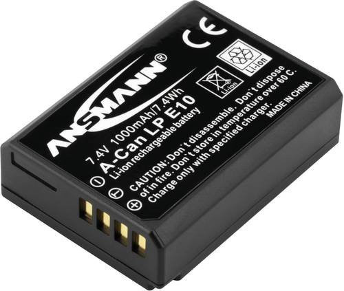 Ansmann Kamera-Akku LP-E10 Li-Ion, 7.4V, 1000 mAh, Schwarz - Bild 1