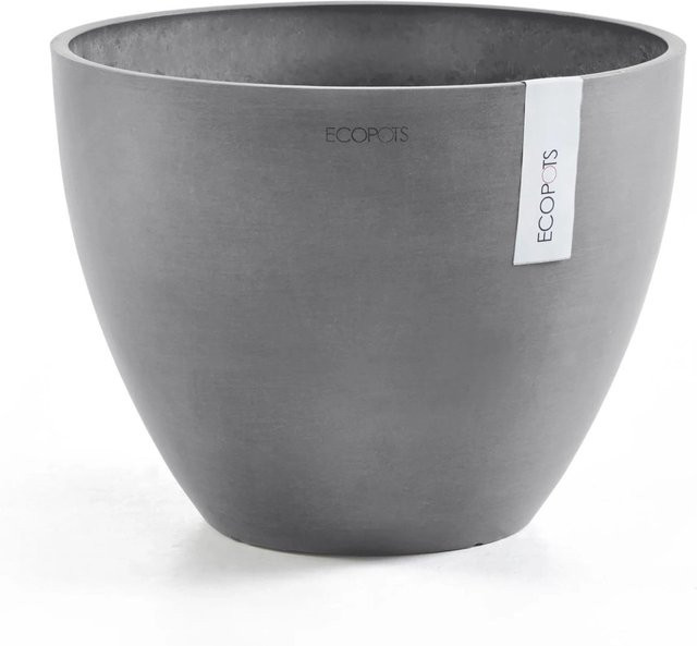 Ecopots Pflanztopf Antwerp in Grau mit skandinavischem Design, runde Form, Durchmesser: 30 cm - Bild 1