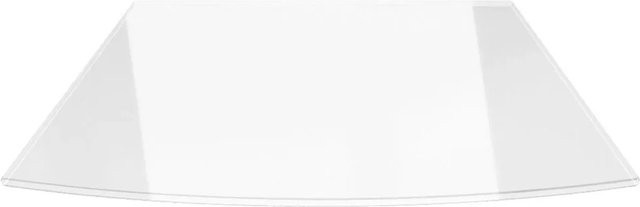 ECOfoxx Funkenschutzplatte aus Glas in Transparent mit Segmentbogen, B/T: 120 x 140 cm - Bild 1