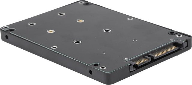 DIYelecs Mini PCIe SATA SSD auf 2,5-Zoll SATA Adapter Externes Laptop-Festplattengehäuse, Schwarz - Bild 1