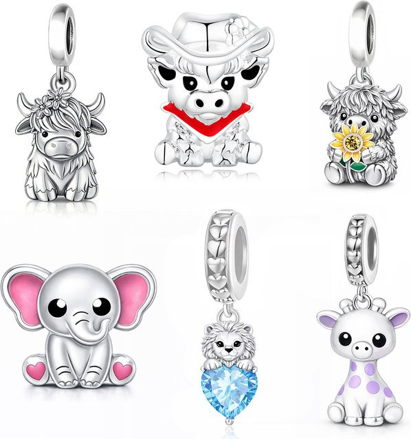 Pan Charms Perlenanhänger, Messing, Silber, Unisex - Bild 1