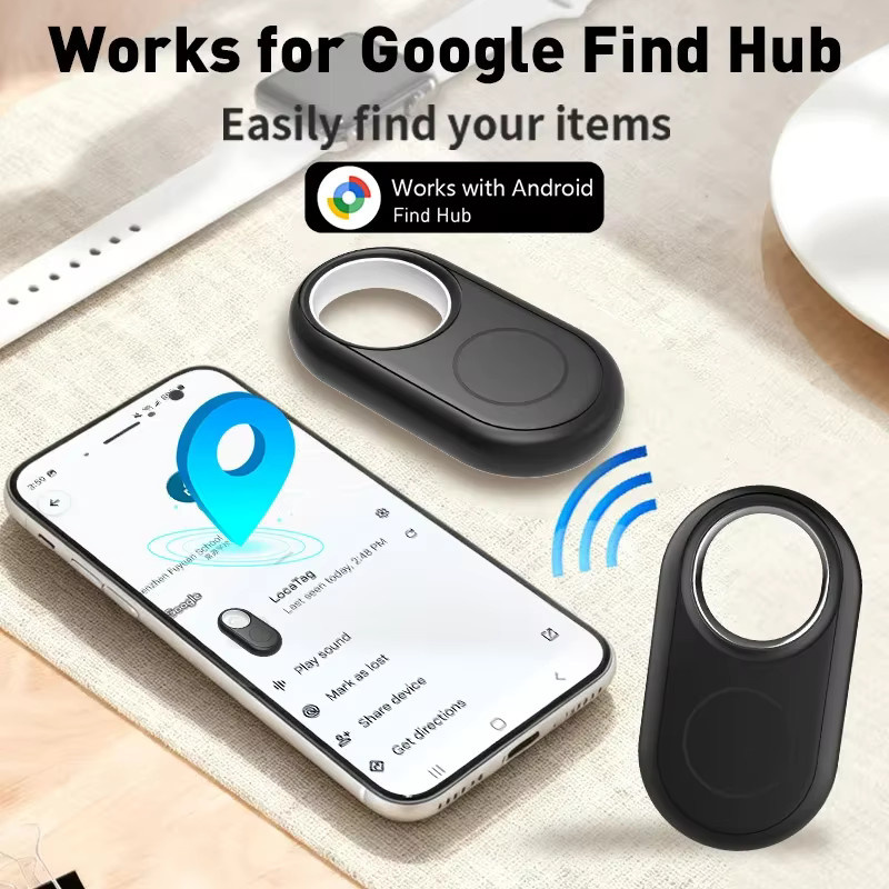 4er-Pack Far Away Positioning Locator in Schwarz für Google Find My Device App zur Ortung von Haustieren und Gegenständen, kompatibel mit Pixel, Xiaomi und Moto - Bild 2