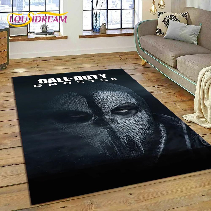 Call of Duty Gamer Teppich ChenYing01 in Schwarz, Rechteckige Bodenmatte aus Polyester für Wohnzimmer und Kinderzimmer, B/H: 60 x 40 cm - Bild 1