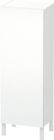 Duravit L-Cube Halbhochschrank in Weiß Supermatt mit Tür rechts, B/T/H: 50 x 36,3 x 132 cm - Bild 1