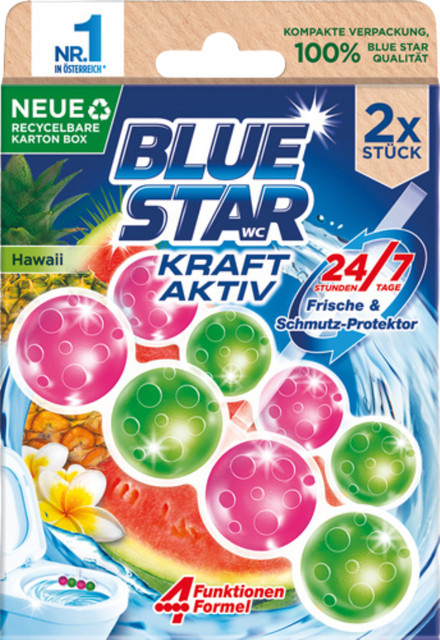 Blue Star Kraft Aktiv Hawaii WC-Einhänger Duopack, 2 x 104g, Multicolour - Bild 1