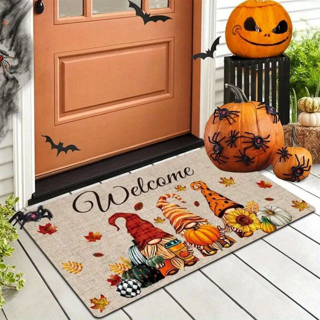 VIKAMA Thanksgiving Fußmatte für den Herbst, saugfähiger Teppich in Multicolour, B/T: 40 x 40 cm - Bild 1