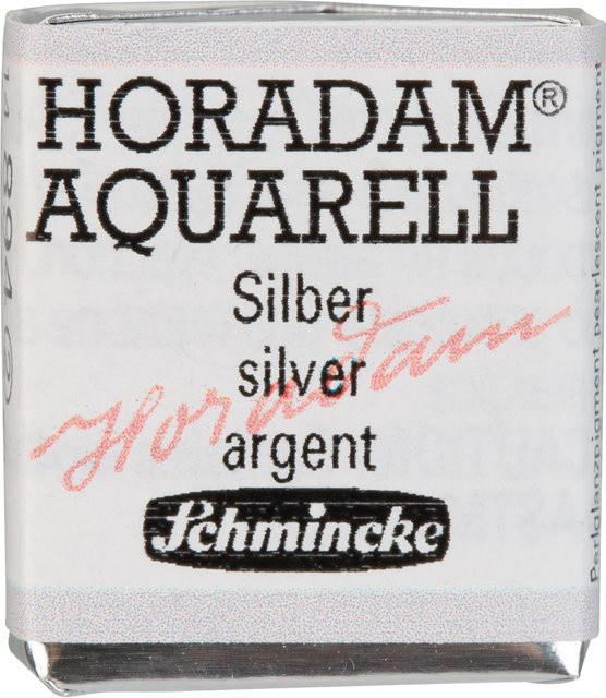 Schmincke HORADAM Aquarellfarbe Silber 1/2 Näpfchen mit Gummi Arabicum - Bild 1