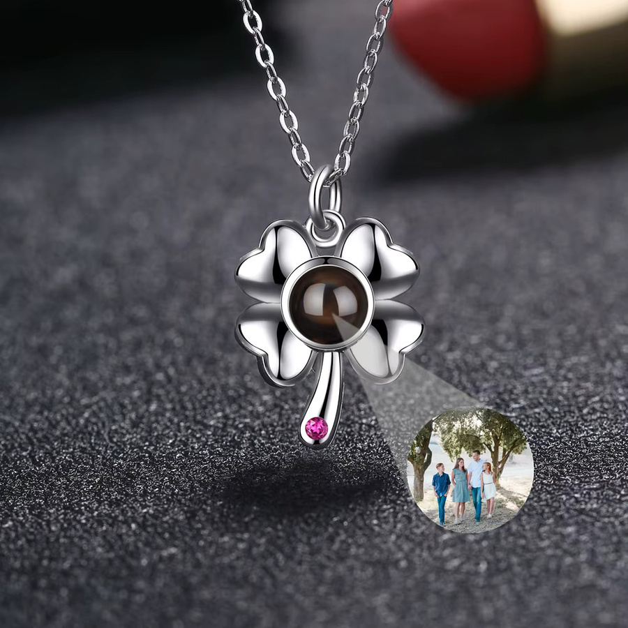ES ETHSHINE Halskette, 925 Silber, Damen, Blumen-Foto-Projektion - Bild 2