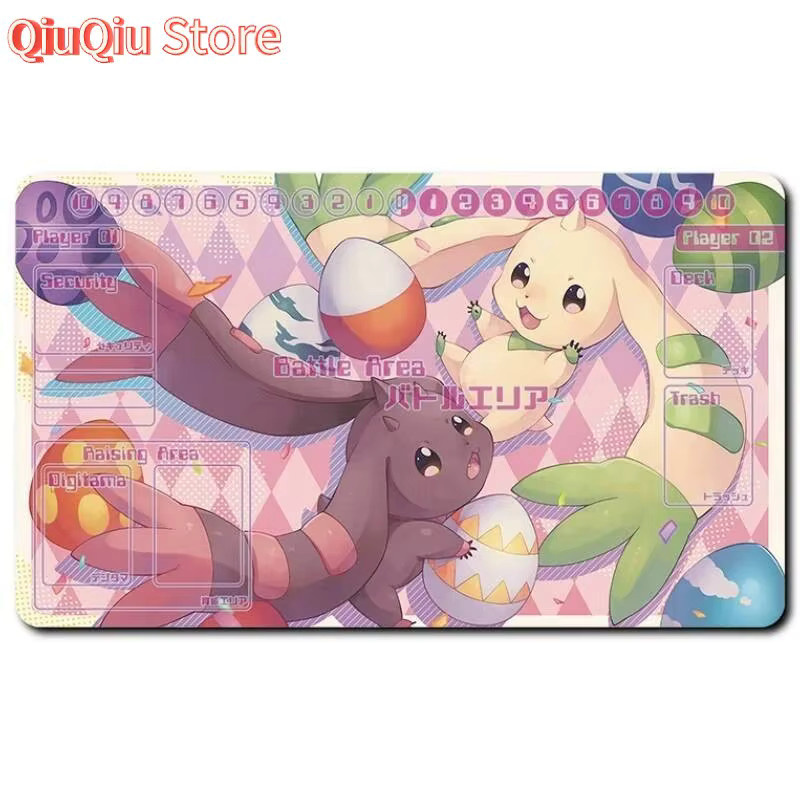 Bandai Digimon Adventure Card Pad Terriermon Dukemon Sakuyamon, Battle Mat, Gummi - Bild 2