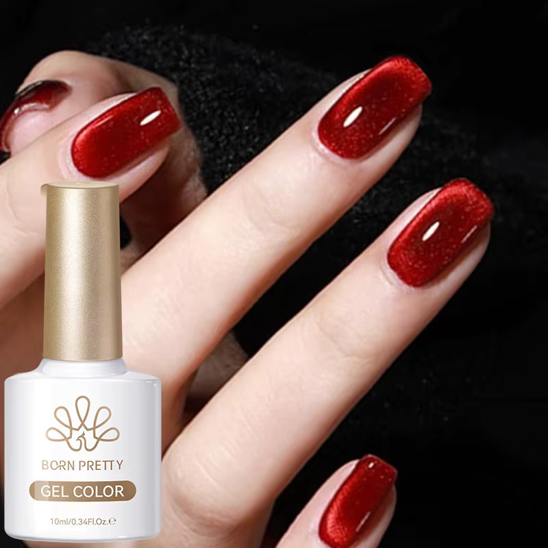 BORN PRETTY Magnetgel-Nagellack, Dunkelrot, 10 ml - Bild 2