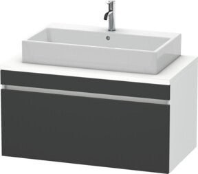 Duravit Waschtischunterschrank DuraStyle in Grau und Weiß, Wandmontage, mit einer Auszugsschublade - Bild 1