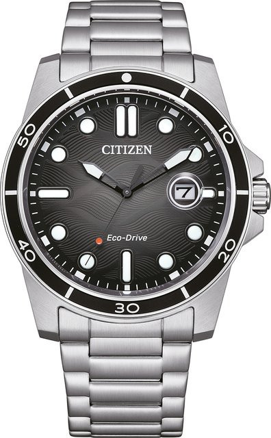 Citizen Armbanduhr, Solar, Edelstahl, Schwarz, 43 mm, Herren - Bild 1