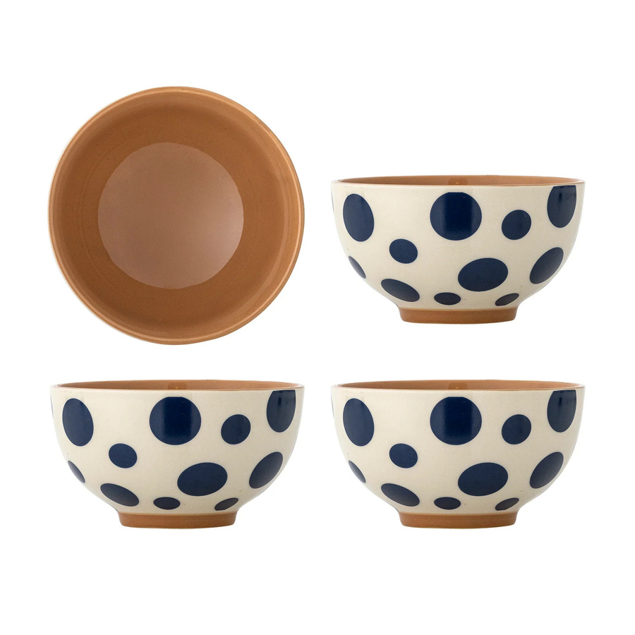 Bloomingville Miri Dessertschalen aus Steingut, 4er-Set, Multicolour, Durchmesser: 13,5 cm - Bild 1