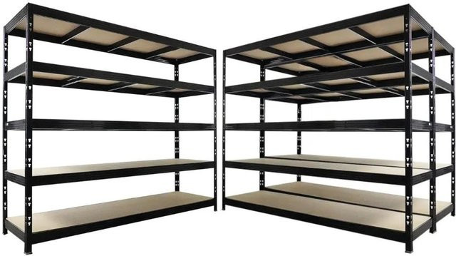 PROREGAL Rhino 3er Set Schwerlastregal Schwarz mit 5 Spanplatten-Ebenen B/H/T: 200 x 240 x 70 cm - Bild 1
