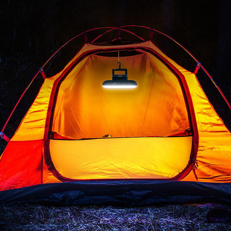 Tragbarer Camping-Ventilator mit faltbarem Stativ, LED-Laterne und 2400 mAh Akku, USB-wiederaufladbar - Bild 5