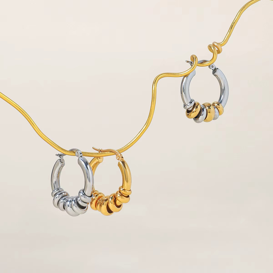 Erpels Ohrringe, Edelstahl, Gold, Damen, Vintage - Bild 2