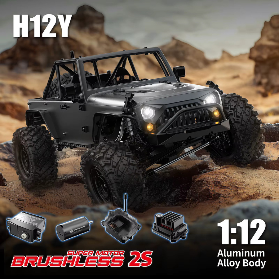 MJX H12Y+ H12Y RC Crawler, 1/12, ferngesteuert, 4WD, Off Road - Bild 4
