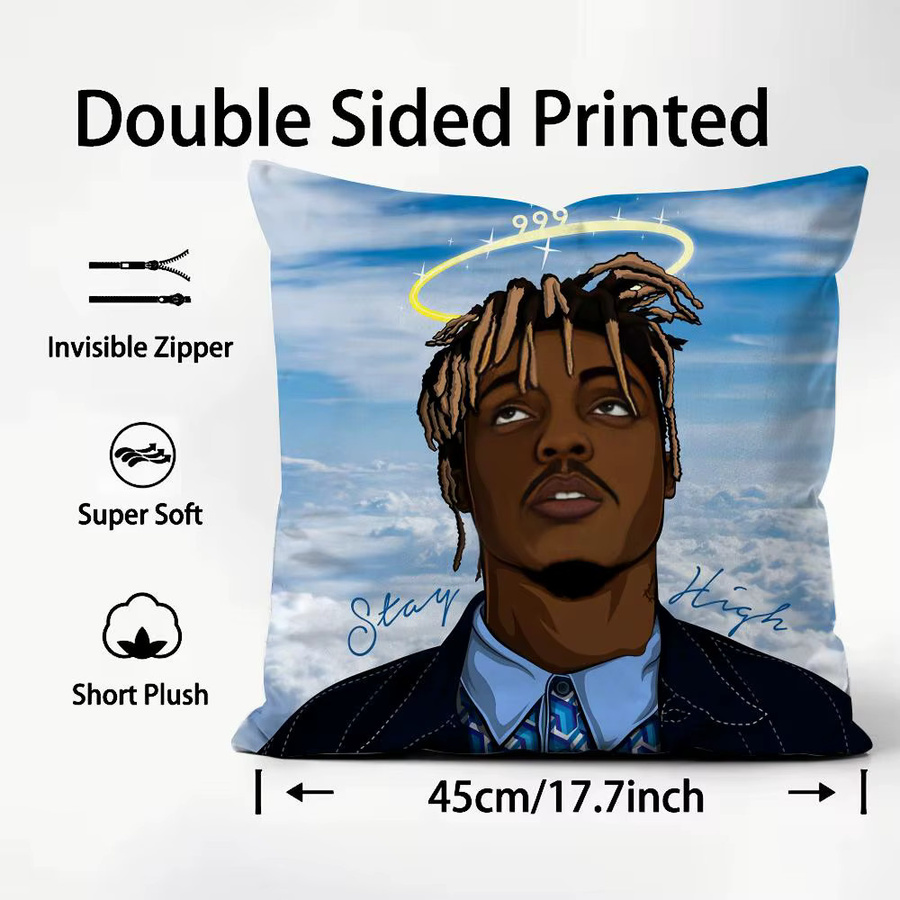 JUICE WRLD Kissenbezug Schwarz, wendbares Kissencover für Sofa, Schlafzimmer oder Auto - Bild 3