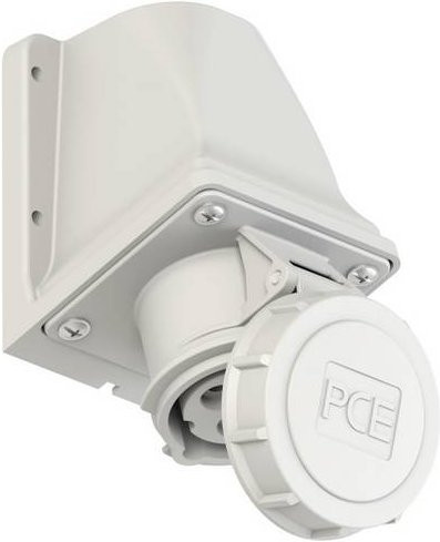 PC Electric CEE Wandsteckdose 16 A 3polig IP67 in Weiß - Bild 1