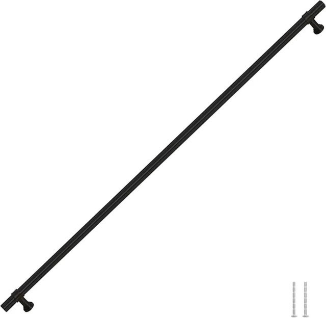 vidaXL Möbelgriffe Set aus Edelstahl in Schwarz Matt, 5 Stück, Länge: 480 mm - Bild 1