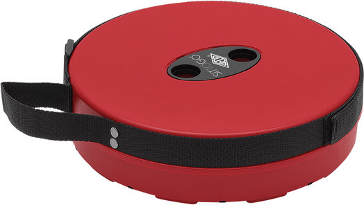 Teleskop-Hocker in Rot/Schwarz - Bild 1