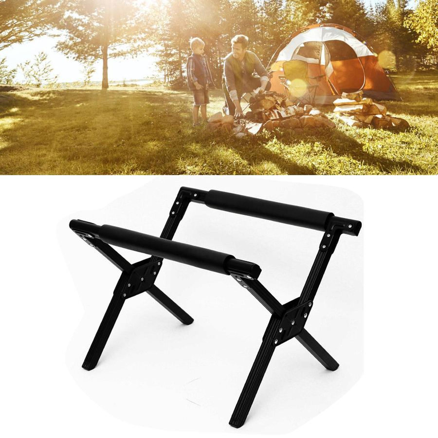 Faltbarer Kühlbox-Ständer aus Aluminiumlegierung in Schwarz, verstellbar und tragbar für Outdoor und Camping - Bild 6