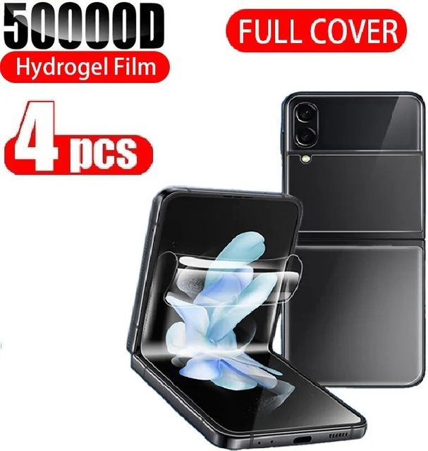 4 Stück Hydrogelfolie Displayschutzfolie für Samsung Galaxy Z Flip 5, 4 und 3 in Transparent - Bild 1
