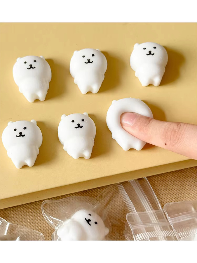 hairun Kawaii Selbstironischer Bär, Quetsch-Spielzeug, Silikon, 1-3-teiliges Set - Bild 2