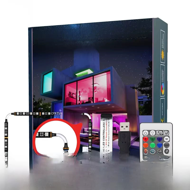 Acosh Neon RGB LED-Hintergrundbeleuchtung für TV, wasserdichter USB LED-Streifen mit Fernbedienung, Multicolour, 5V - Bild 5