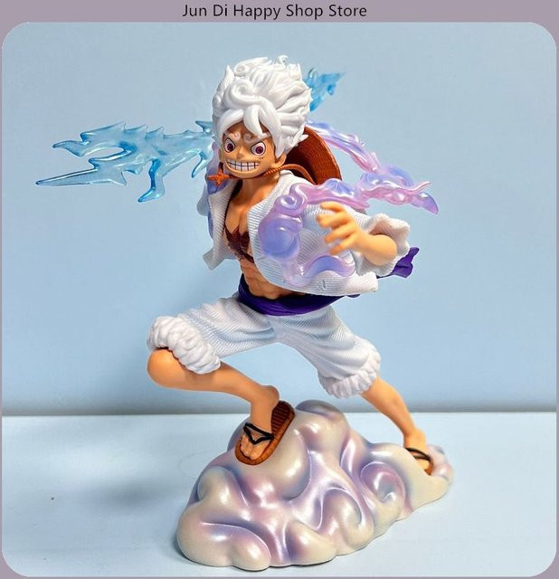 Bandai One Piece Nika Ruffy Anime Figur Statue in Weiß, Höhe: 21 cm - Bild 1