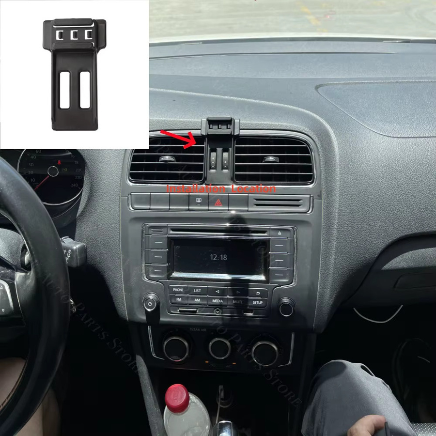 Magnetische MagSafe Handyhalterung mit kabellosem Laden für Volkswagen VW Polo MK5 6R 6C (2011–2018), Schwarz - Bild 2