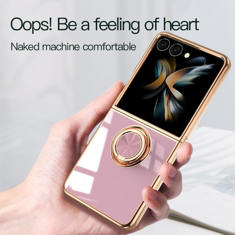 Samsung Handyhülle für Galaxy Z Flip 7 mit Silikonständer und Metallringhalter - Bild 3