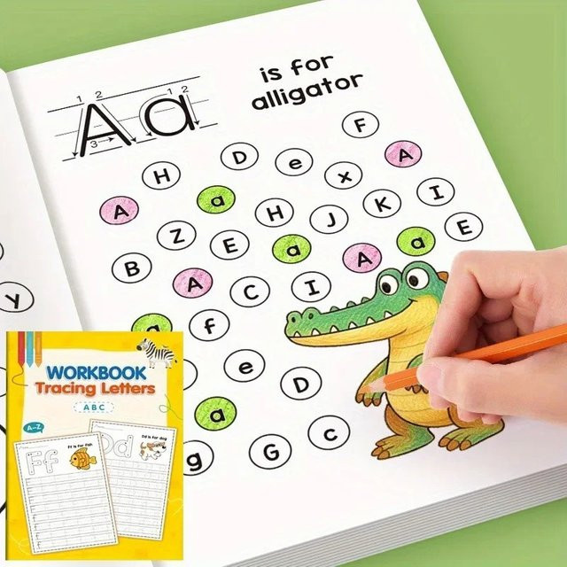 MYGVN Alphabet Handschrift Übungsbuch für Kinder zum Erlernen der englischen Kalligraphie, Mehrfarbig - Bild 1