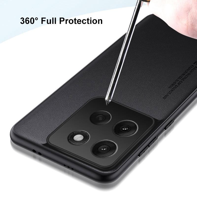Leder Handyhülle für Motorola Moto G86 Power G100 G67 G06 G56 G15 G05 G45 G75 G35 G55 in Schwarz mit Silikon Vollschutz - Bild 3
