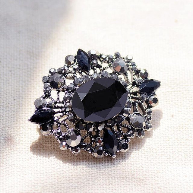 JEWEL HOME Brosche, schwarz, Damen - Bild 1