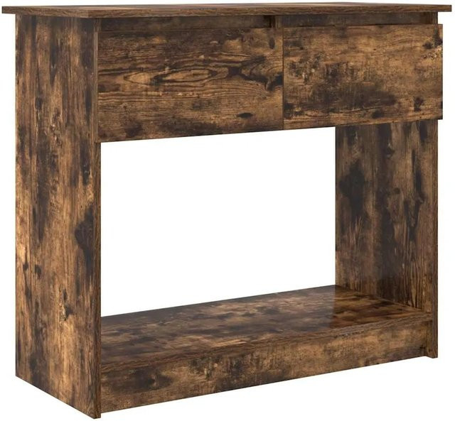 vidaXL Konsolentisch mit Schubladen in Räuchereiche, modern, B/T/H: 85,5 x 38,5 x 74,5 cm - Bild 1