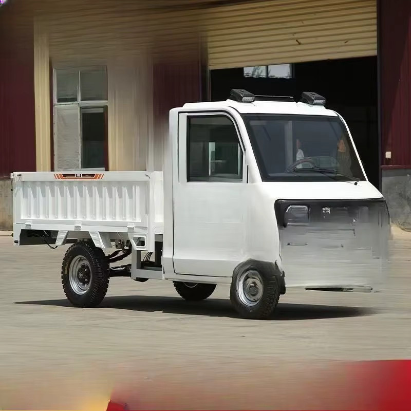 Vierrädriges elektrisches Landwirtschafts-Transportfahrzeug in Blau und Weiß - Bild 3