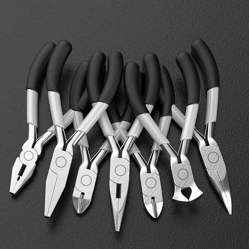 YINLONGDAO Schmuckzangen-Set in Silber: Mini-Diagonalzange und Rundzange mit gebogener Spitze für DIY-Schmuckarbeiten und Perlenarbeiten - Bild 3