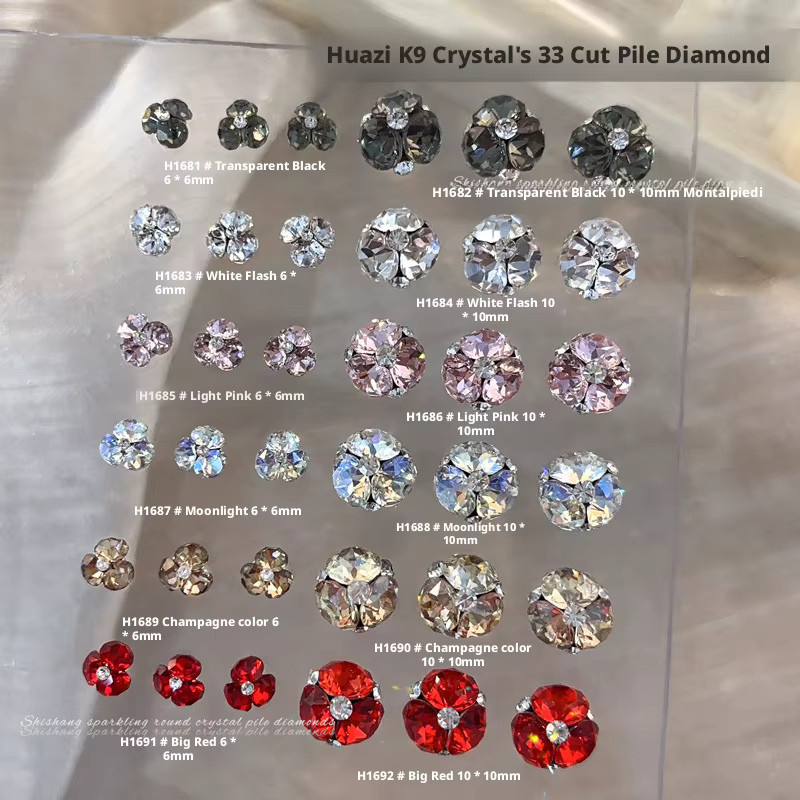 YYM Nagelkunst Strass-Kugeln, 6 Stück, glänzend - Bild 2