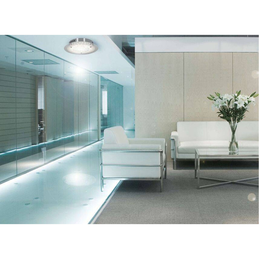 Näve LED Deckenleuchte CHUR mit Kristalleffekt in Weiß aus Metall, Kunststoff und Glas, H: 7 cm, B/D: 30 cm - Bild 2