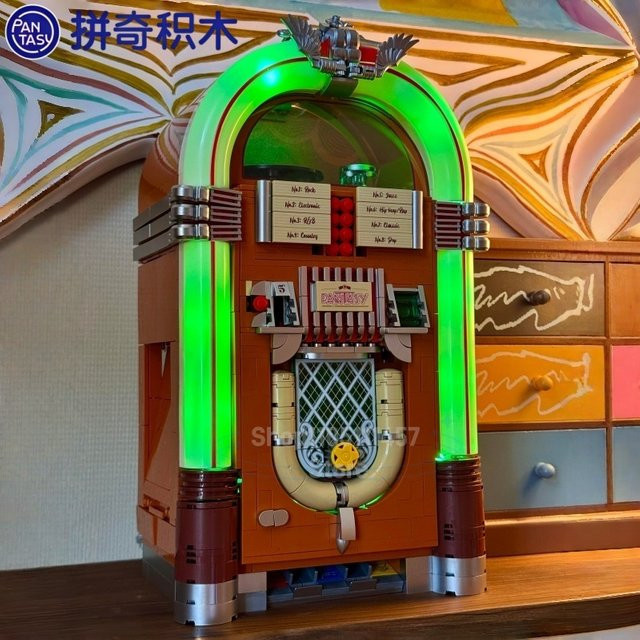Pantasy Klassische Retro Amerikanische Jukebox, Bausatz, mit LED-Farblicht - Bild 1